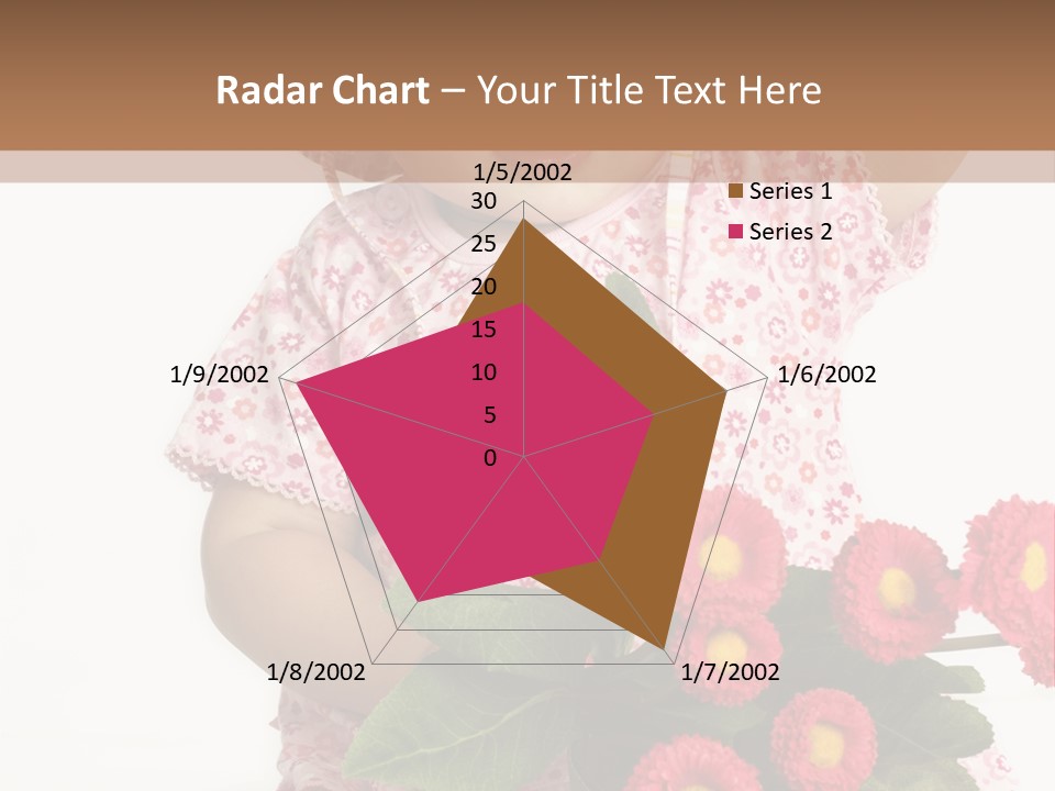 Blumig Newborn Blonde Haare PowerPoint Template