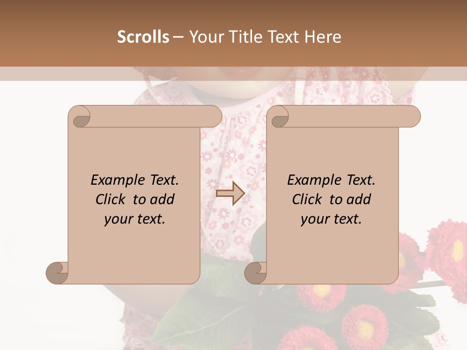 Blumig Newborn Blonde Haare PowerPoint Template