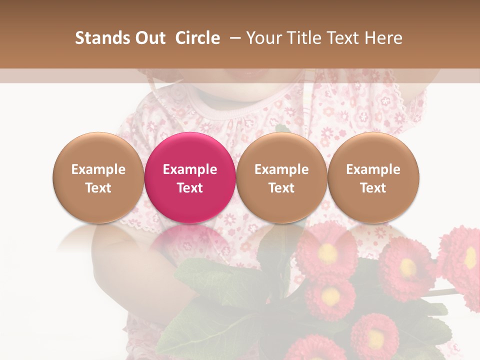 Blumig Newborn Blonde Haare PowerPoint Template