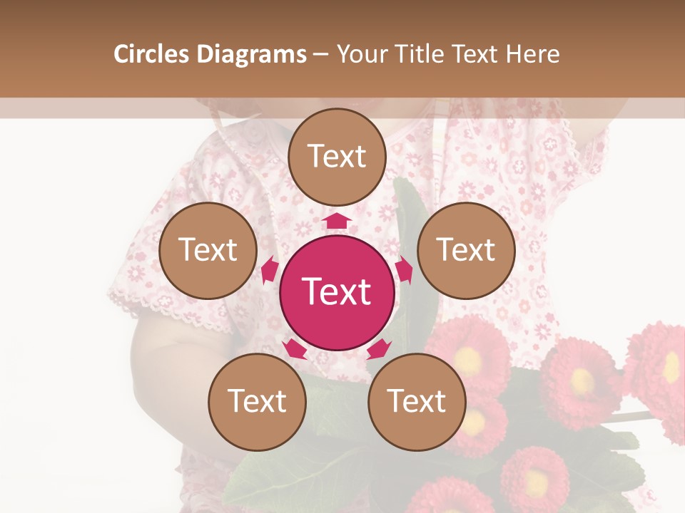 Blumig Newborn Blonde Haare PowerPoint Template