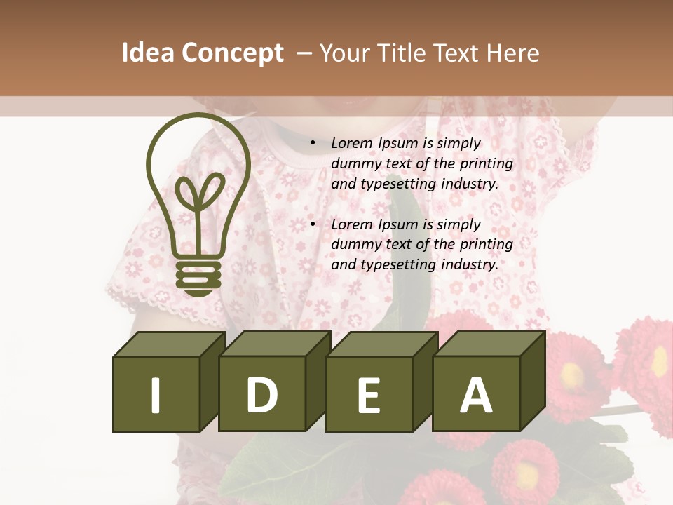 Blumig Newborn Blonde Haare PowerPoint Template