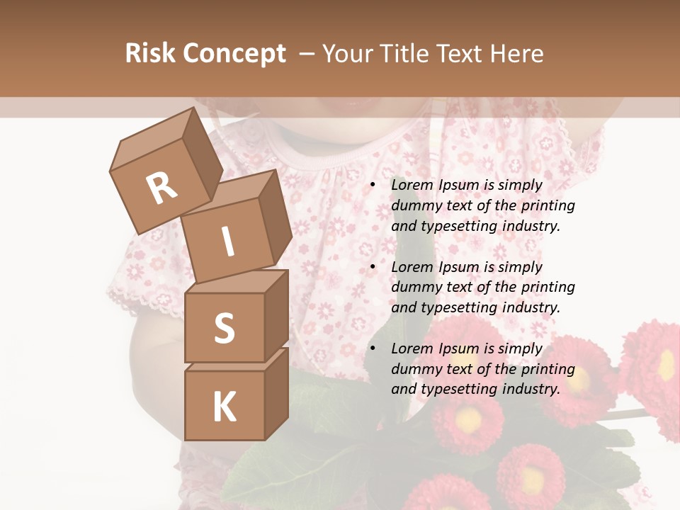 Blumig Newborn Blonde Haare PowerPoint Template