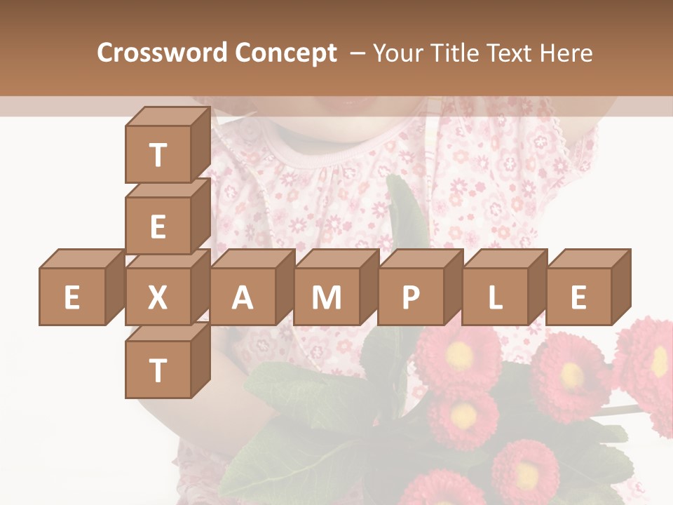 Blumig Newborn Blonde Haare PowerPoint Template