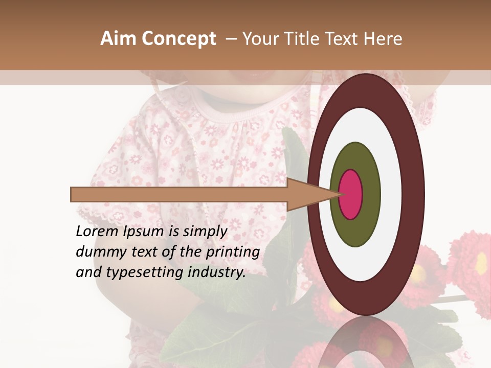 Blumig Newborn Blonde Haare PowerPoint Template