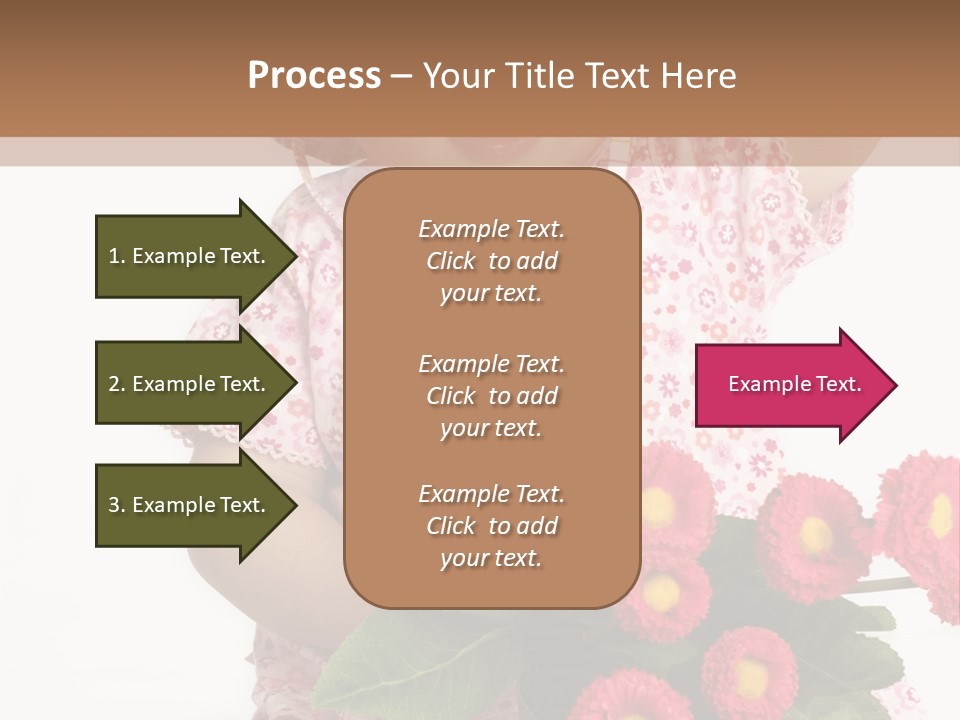 Blumig Newborn Blonde Haare PowerPoint Template