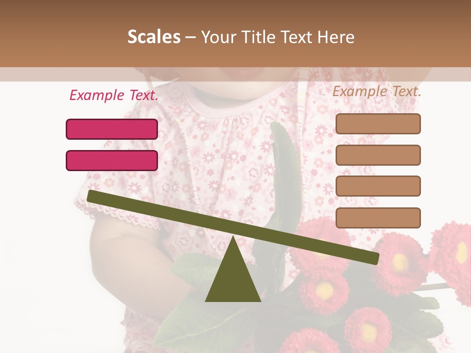 Blumig Newborn Blonde Haare PowerPoint Template