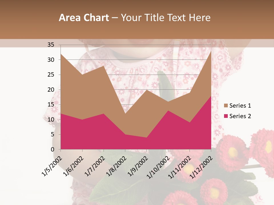 Blumig Newborn Blonde Haare PowerPoint Template