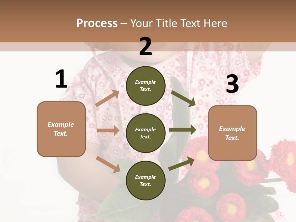 Blumig Newborn Blonde Haare PowerPoint Template