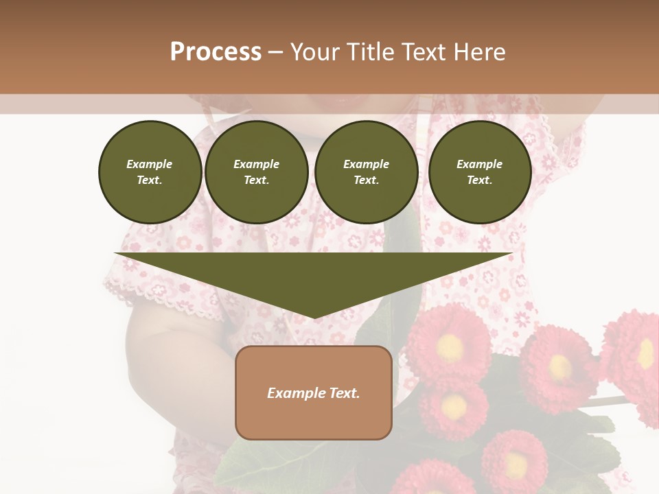 Blumig Newborn Blonde Haare PowerPoint Template