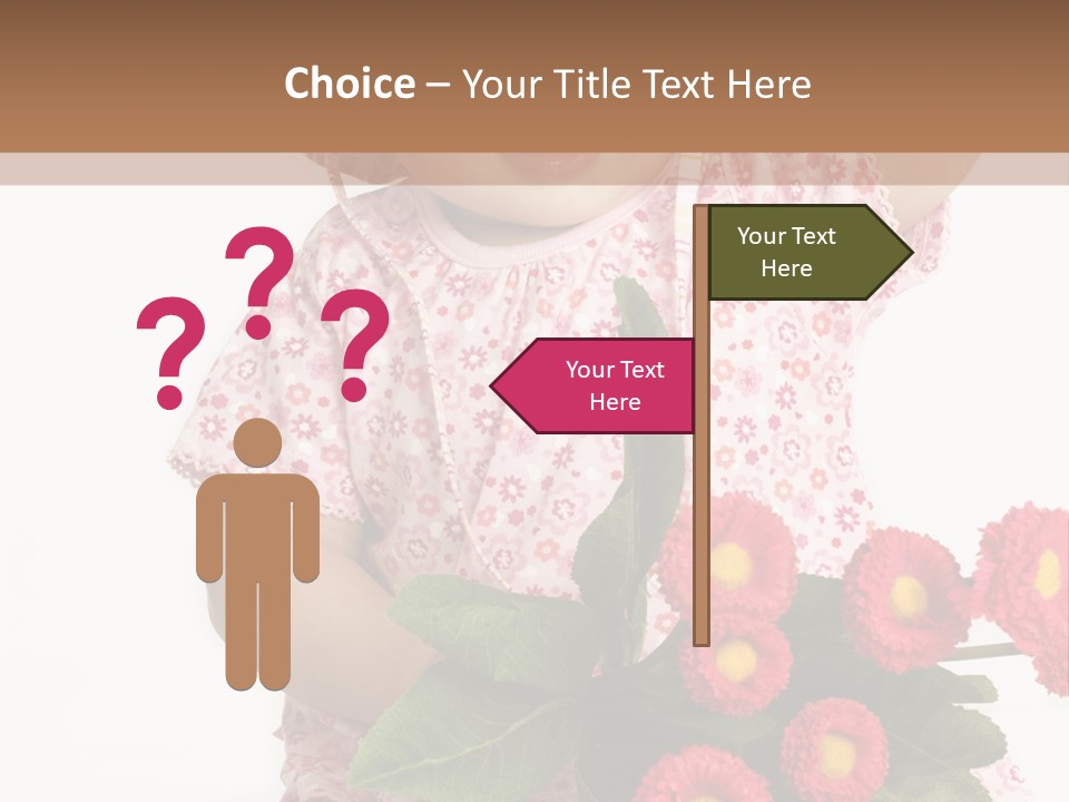 Blumig Newborn Blonde Haare PowerPoint Template