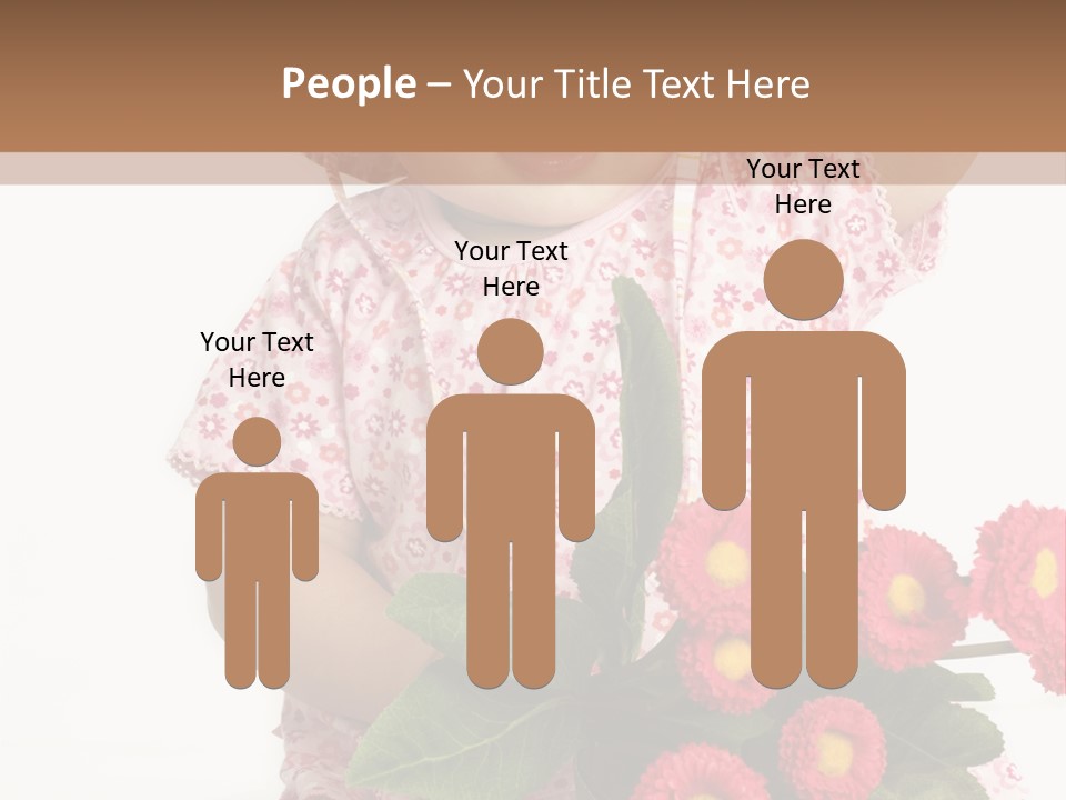 Blumig Newborn Blonde Haare PowerPoint Template