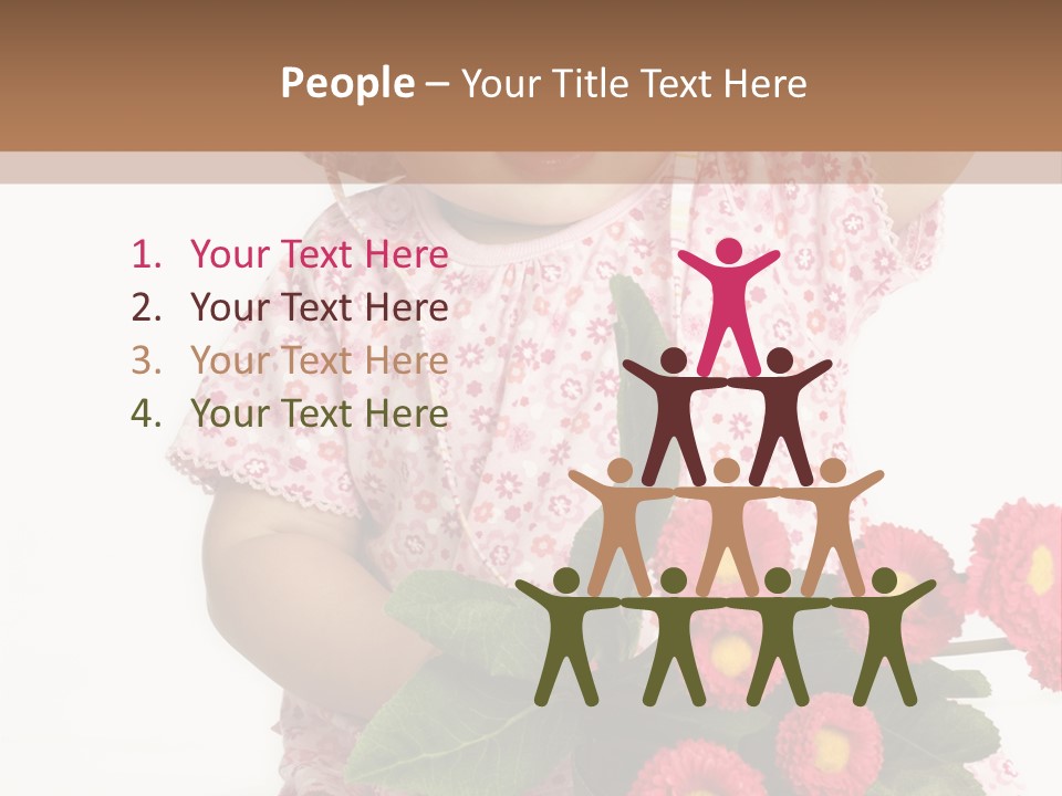 Blumig Newborn Blonde Haare PowerPoint Template