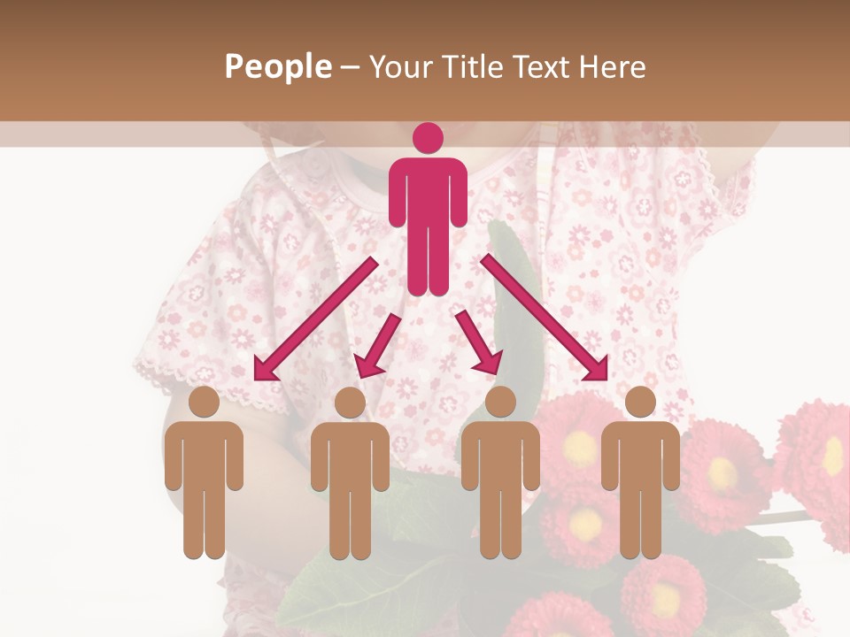 Blumig Newborn Blonde Haare PowerPoint Template