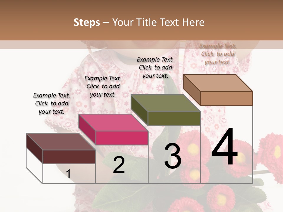 Blumig Newborn Blonde Haare PowerPoint Template