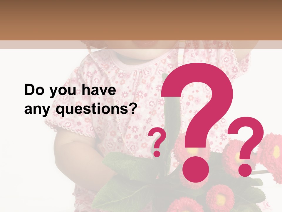 Blumig Newborn Blonde Haare PowerPoint Template