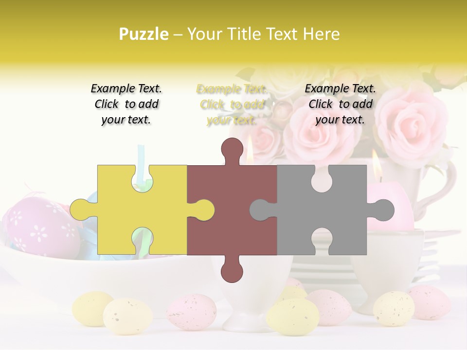 Romantic White Dinner PowerPoint Template