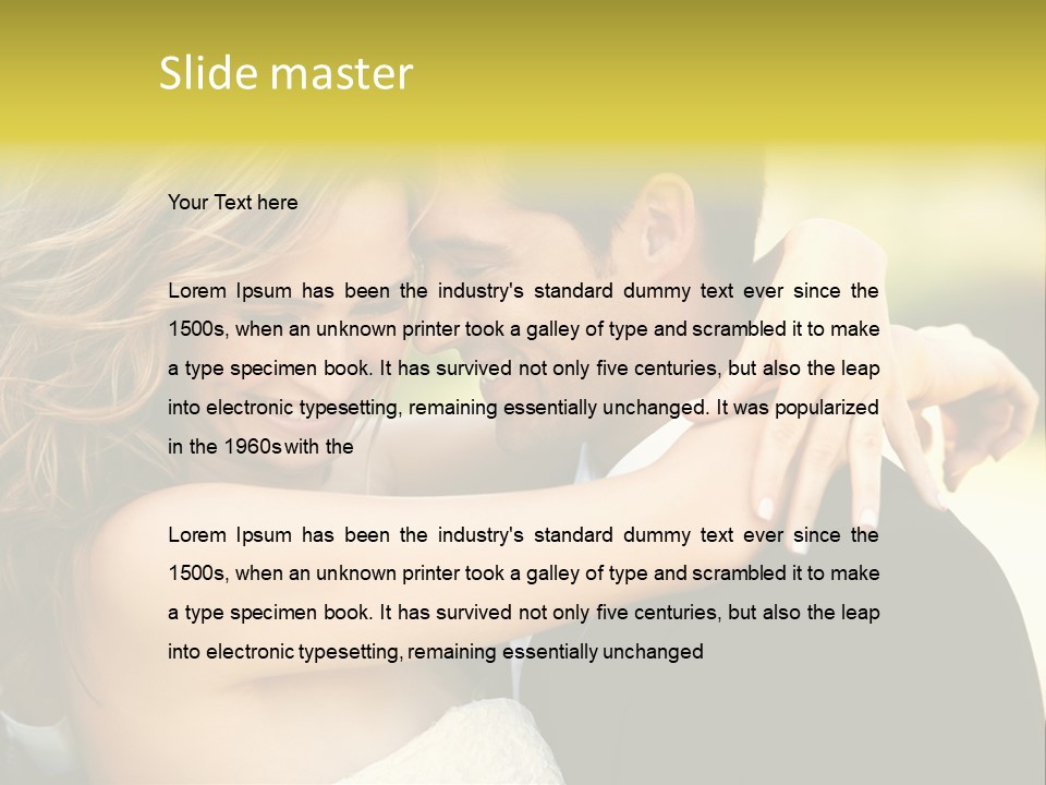 Young Close Wedding PowerPoint Template
