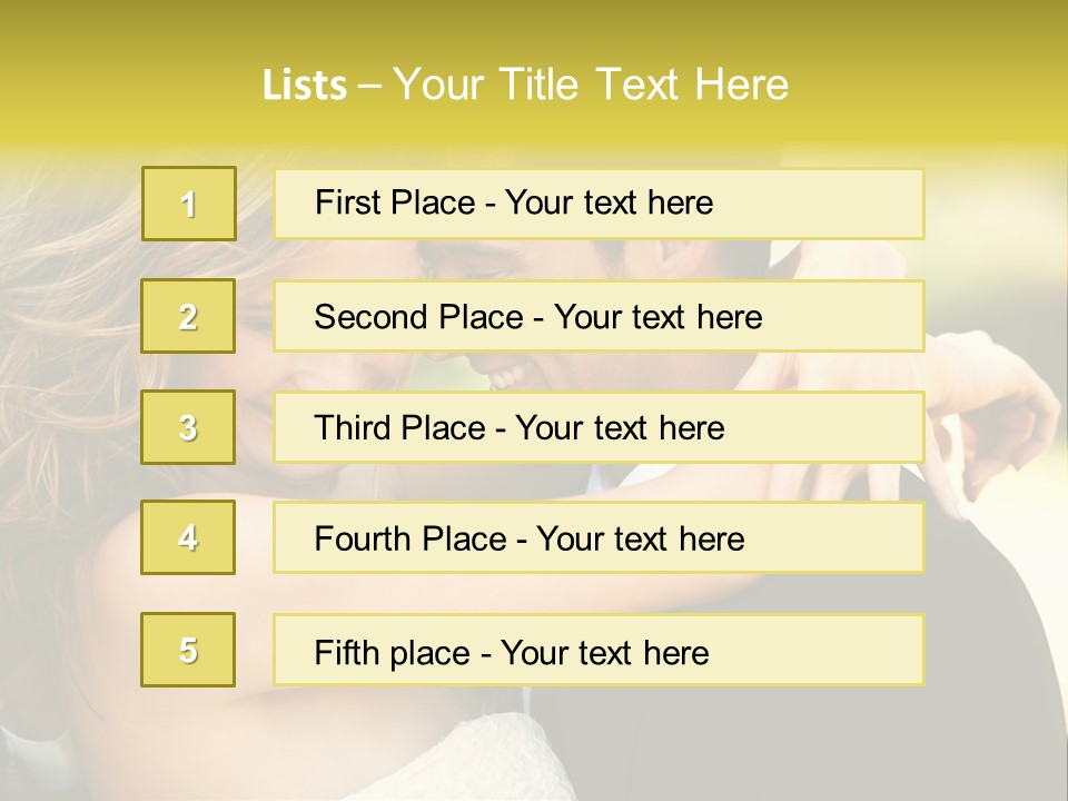 Young Close Wedding PowerPoint Template