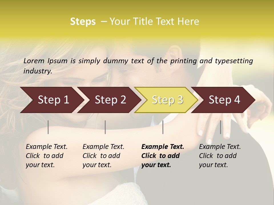 Young Close Wedding PowerPoint Template