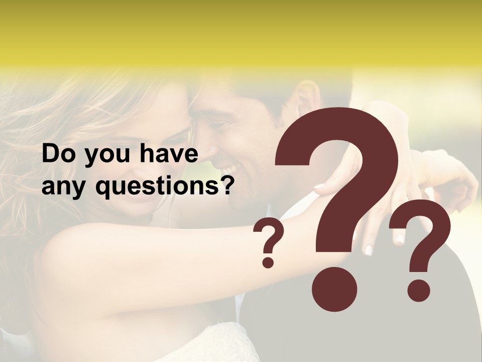 Young Close Wedding PowerPoint Template