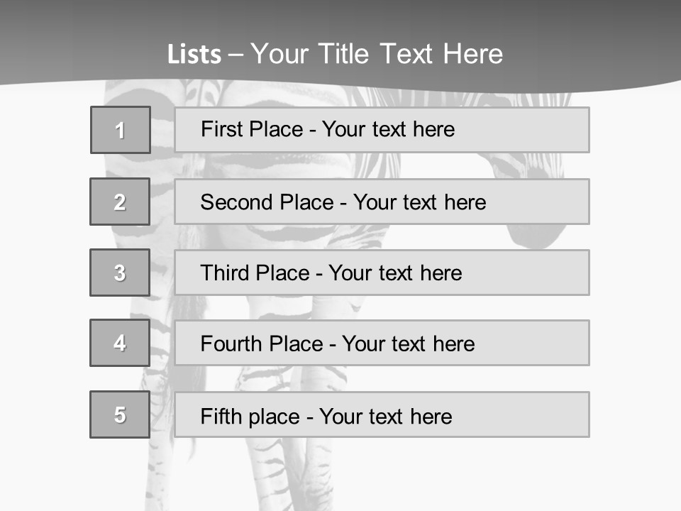 Burchell White Animal PowerPoint Template