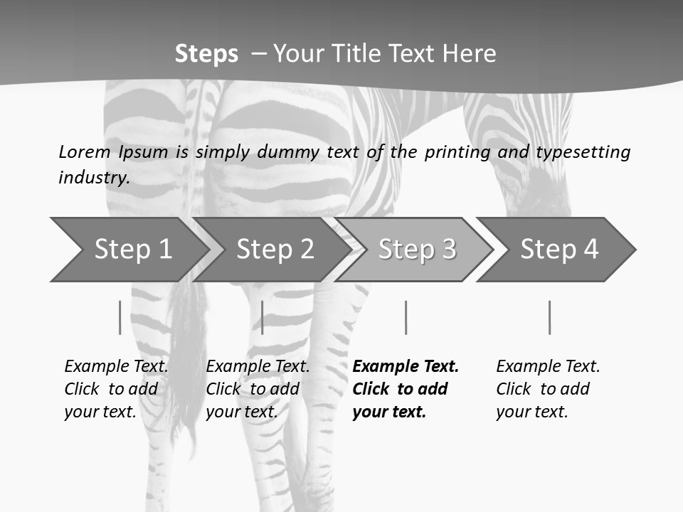 Burchell White Animal PowerPoint Template