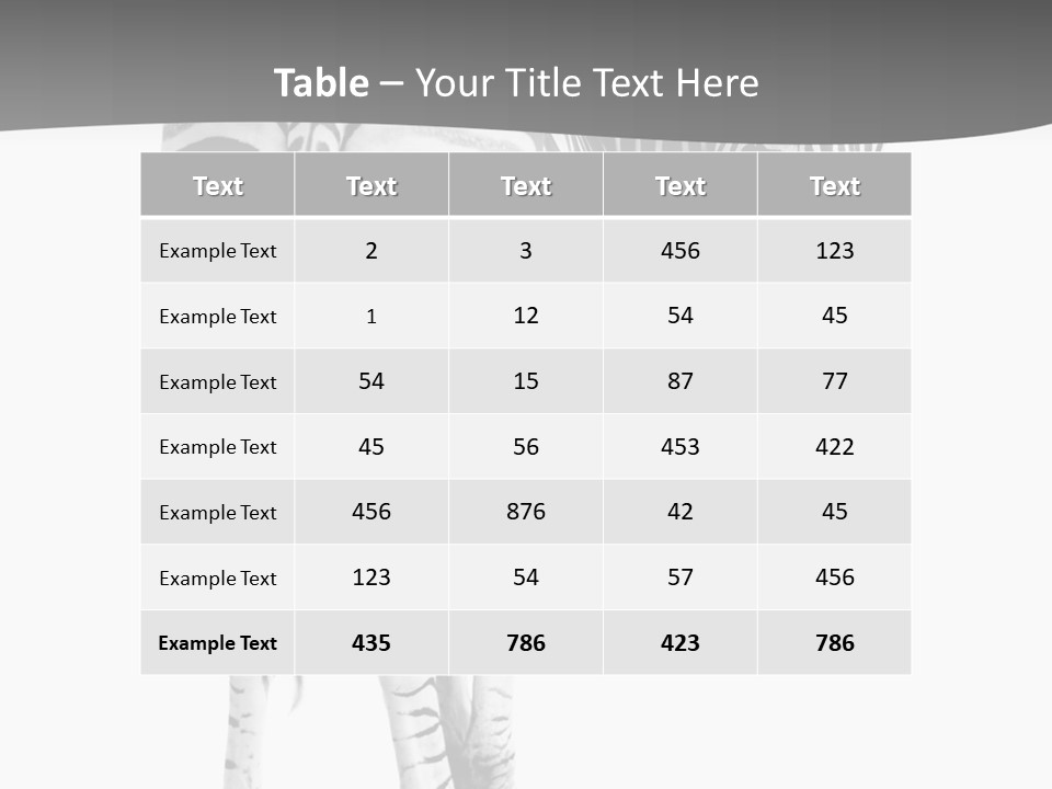 Burchell White Animal PowerPoint Template