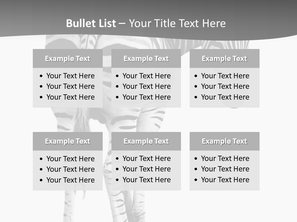 Burchell White Animal PowerPoint Template