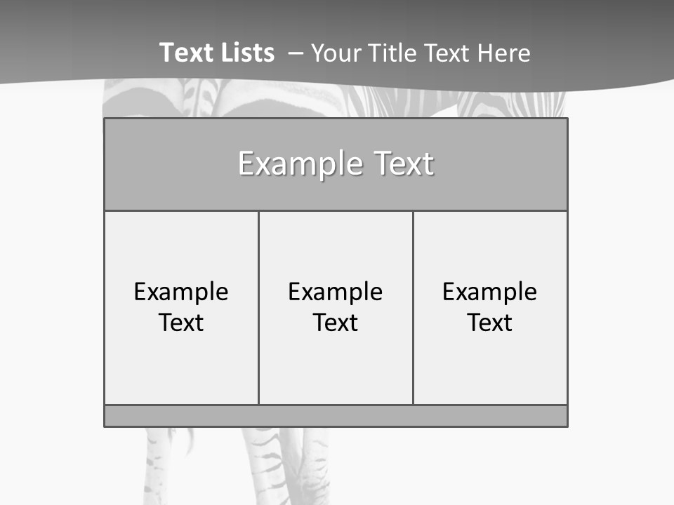 Burchell White Animal PowerPoint Template