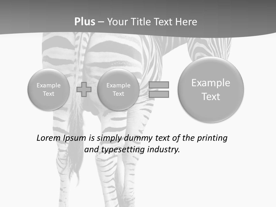 Burchell White Animal PowerPoint Template