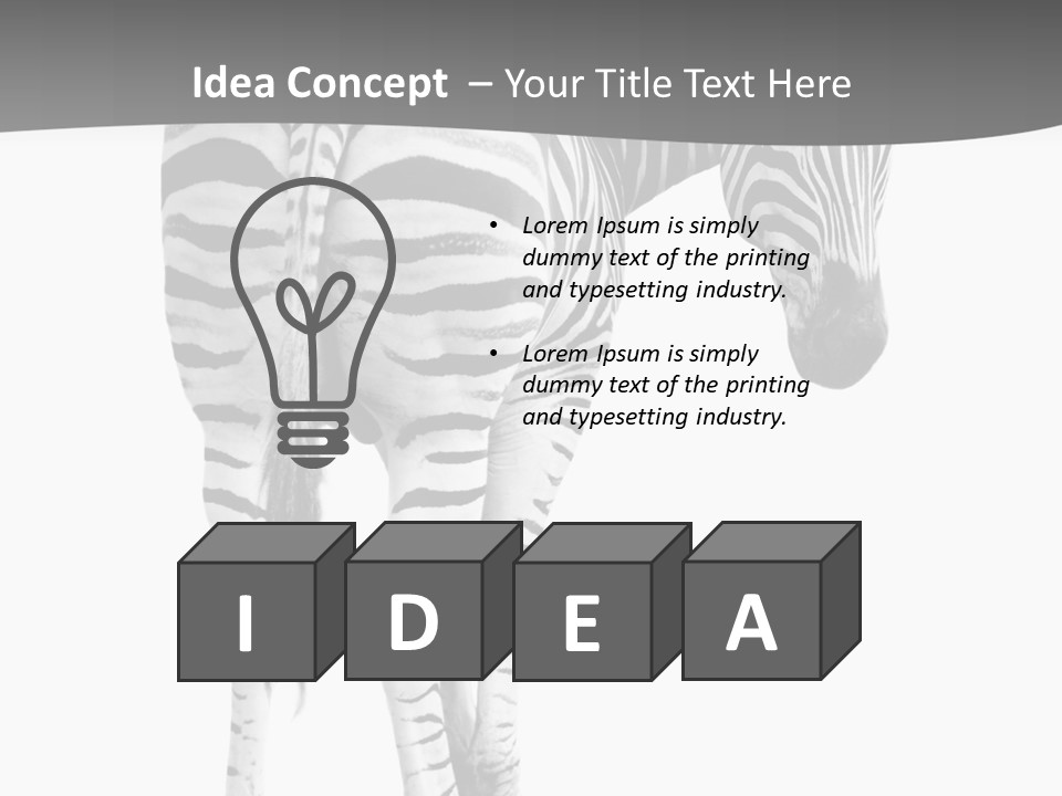 Burchell White Animal PowerPoint Template