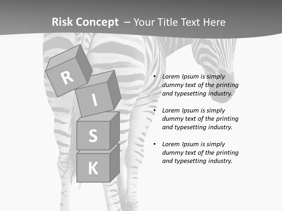 Burchell White Animal PowerPoint Template