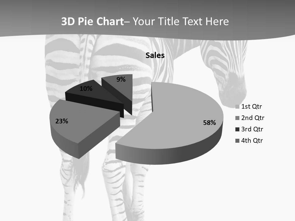 Burchell White Animal PowerPoint Template