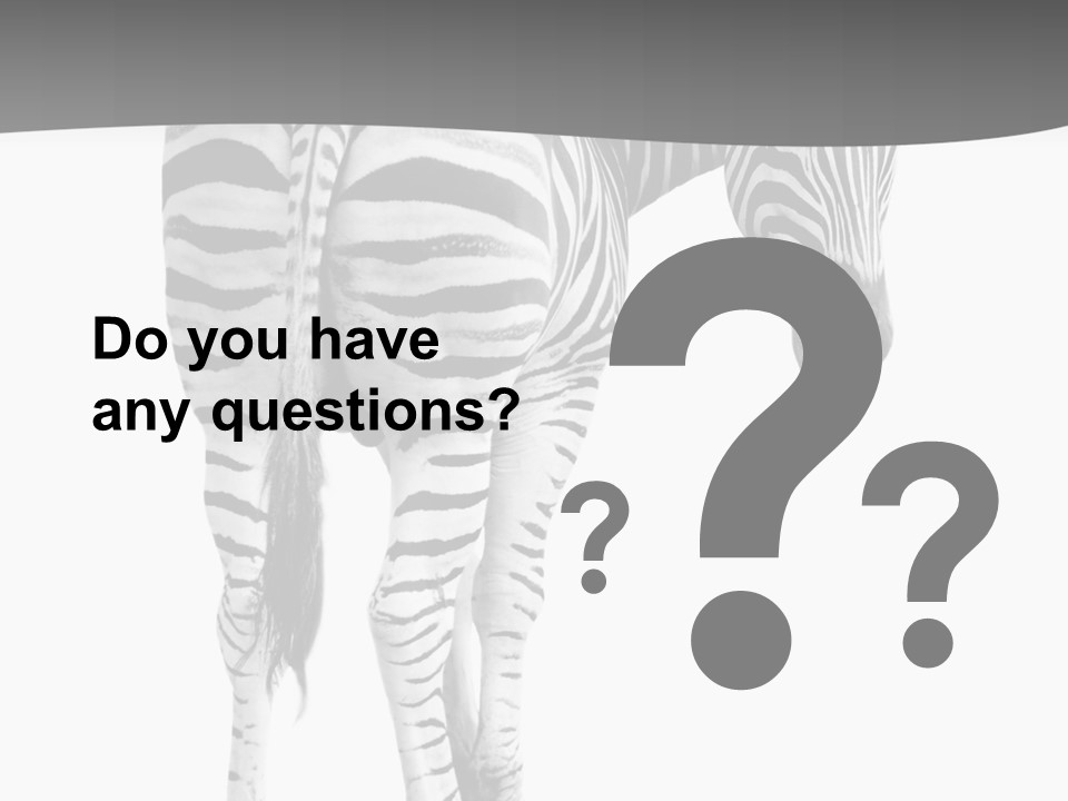 Burchell White Animal PowerPoint Template