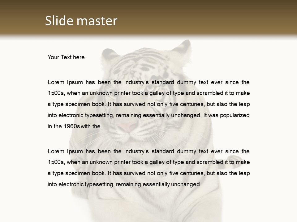 Dangerous White Mammal PowerPoint Template