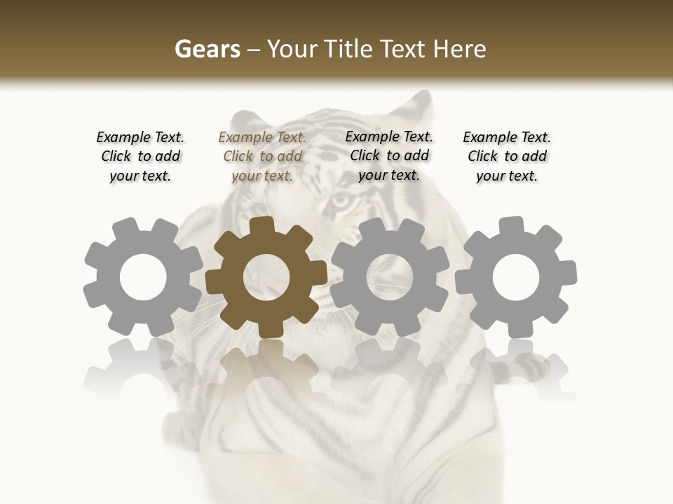 Dangerous White Mammal PowerPoint Template