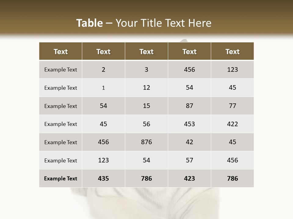 Dangerous White Mammal PowerPoint Template
