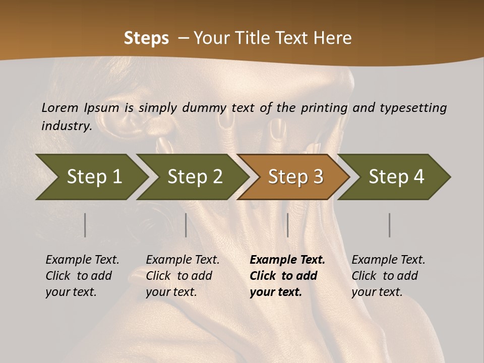 Filled Model Plated PowerPoint Template