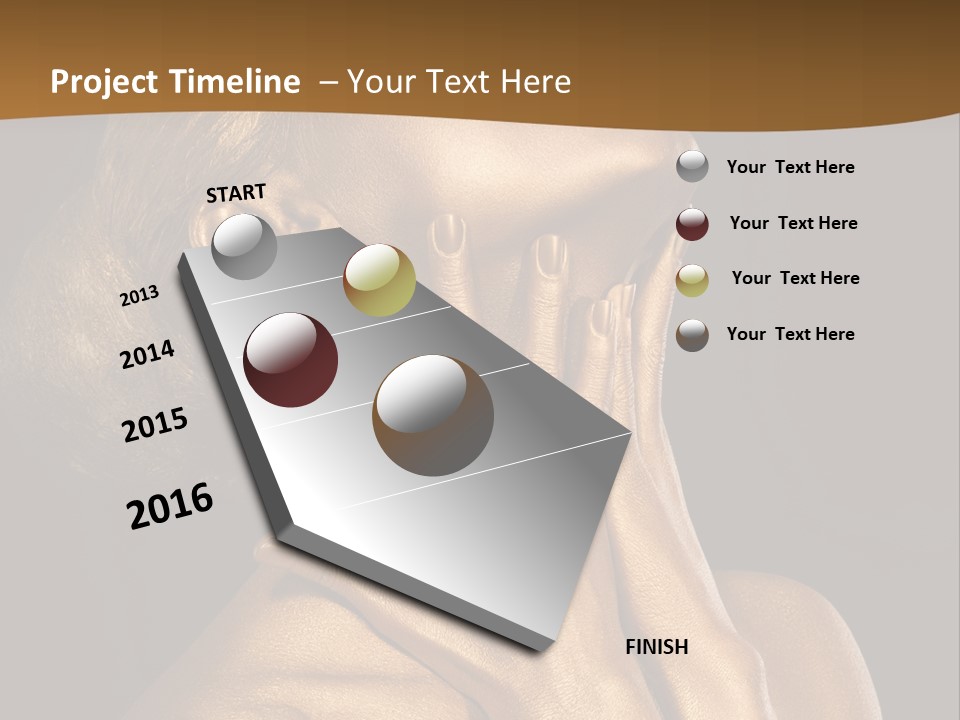 Filled Model Plated PowerPoint Template