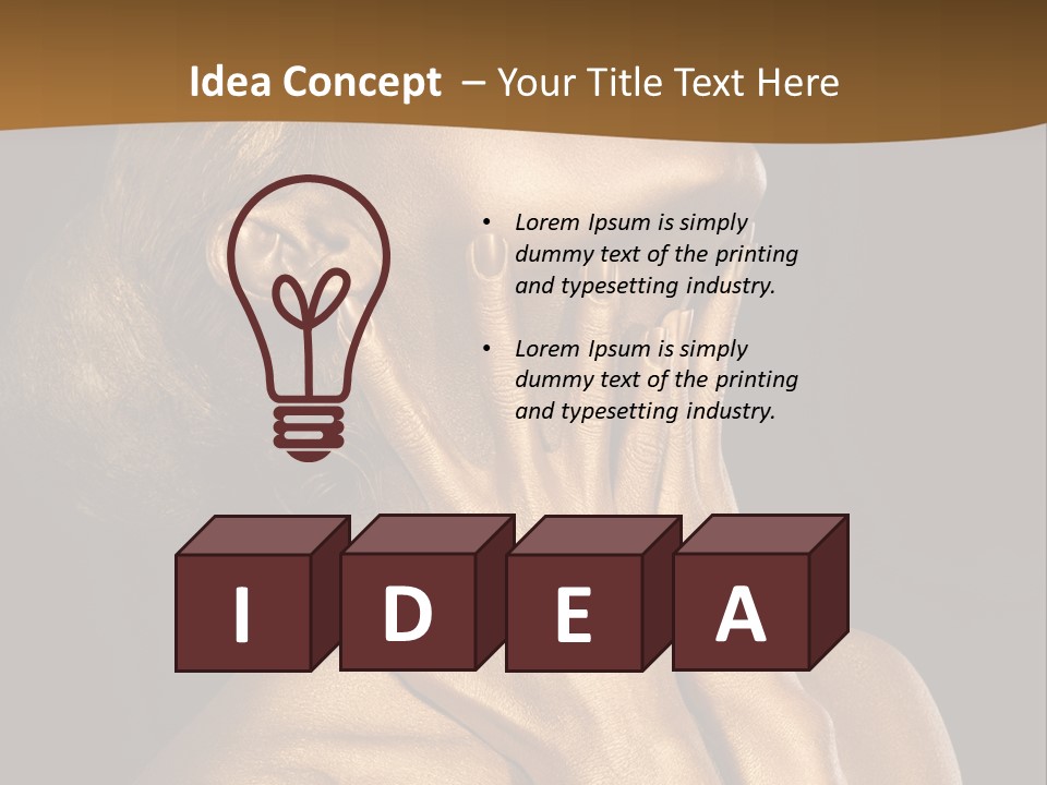 Filled Model Plated PowerPoint Template