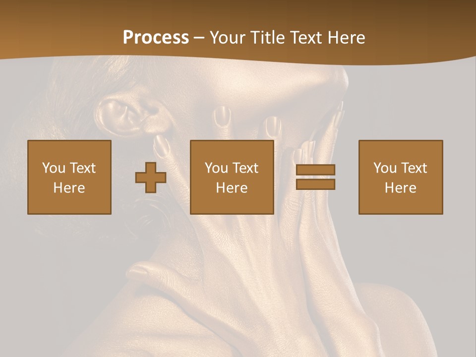 Filled Model Plated PowerPoint Template