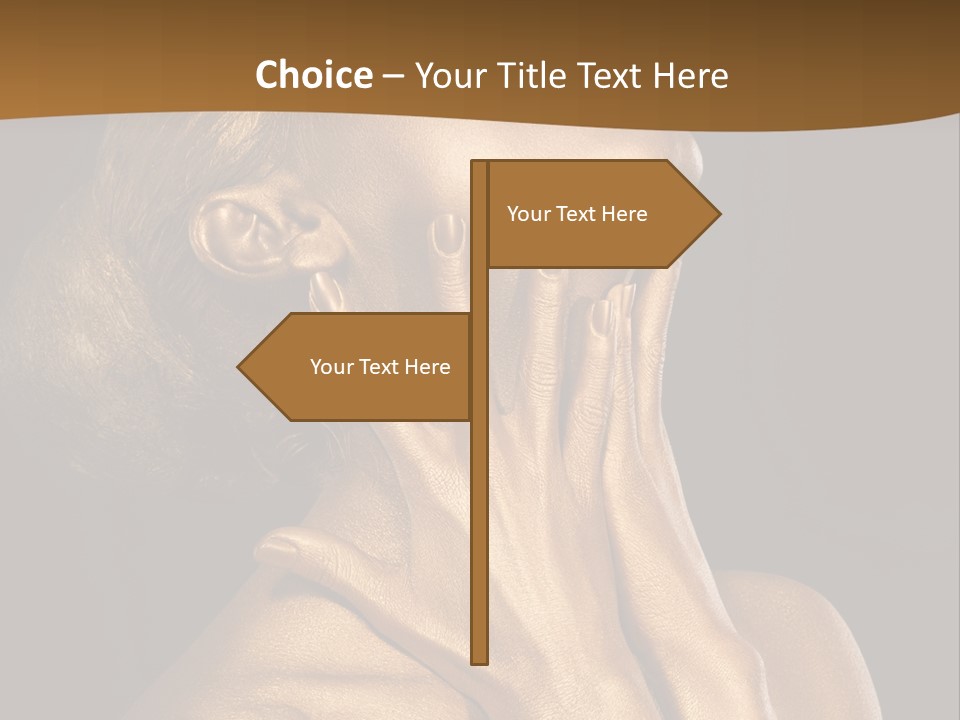 Filled Model Plated PowerPoint Template