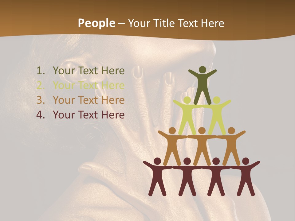 Filled Model Plated PowerPoint Template
