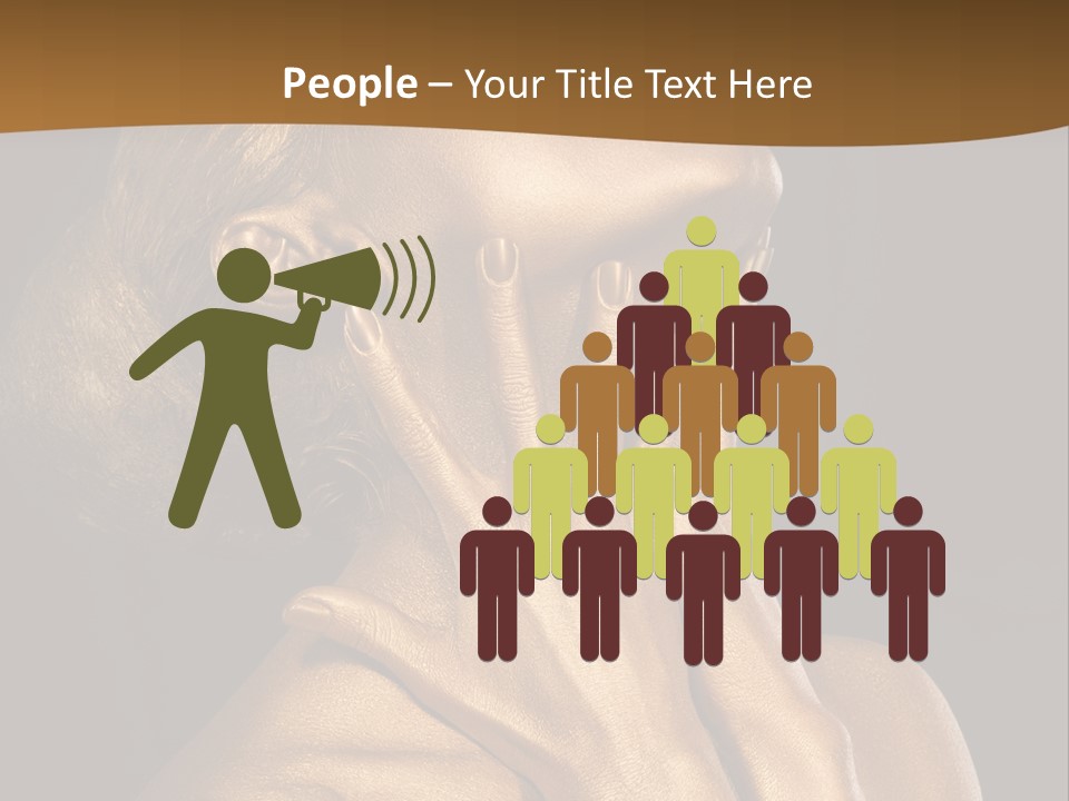 Filled Model Plated PowerPoint Template