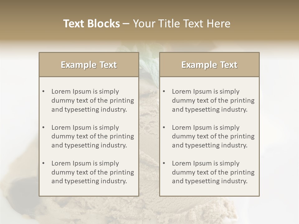Block Food Bar PowerPoint Template