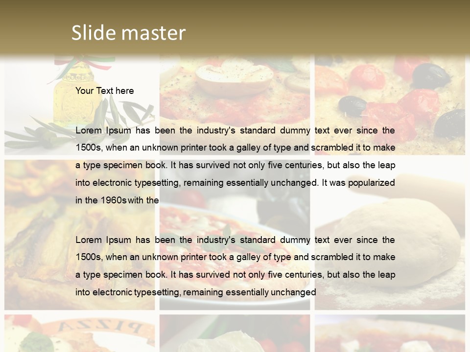 Close Closeup Ristorante PowerPoint Template