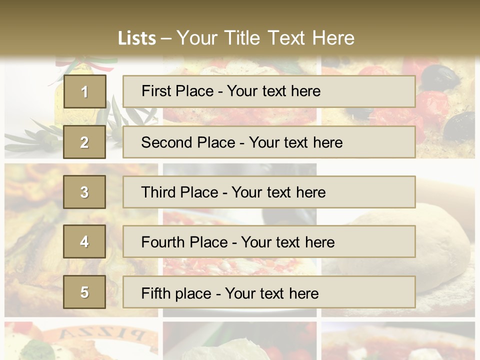 Close Closeup Ristorante PowerPoint Template