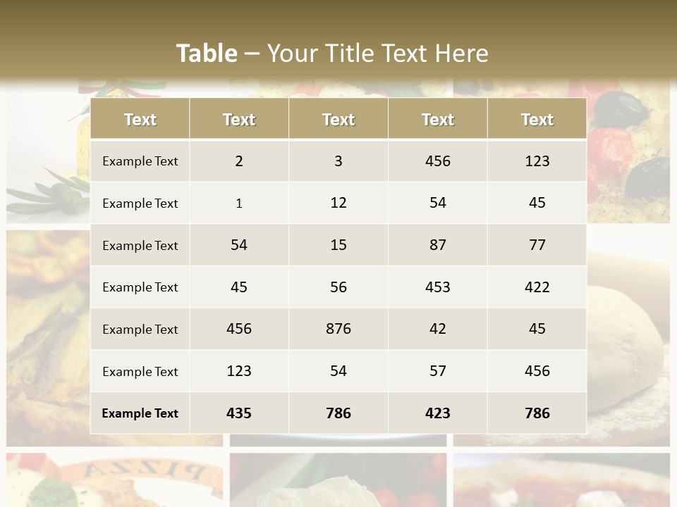 Close Closeup Ristorante PowerPoint Template