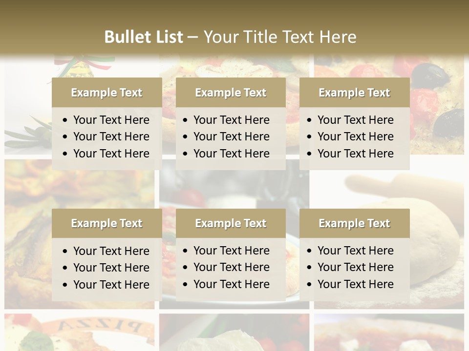 Close Closeup Ristorante PowerPoint Template