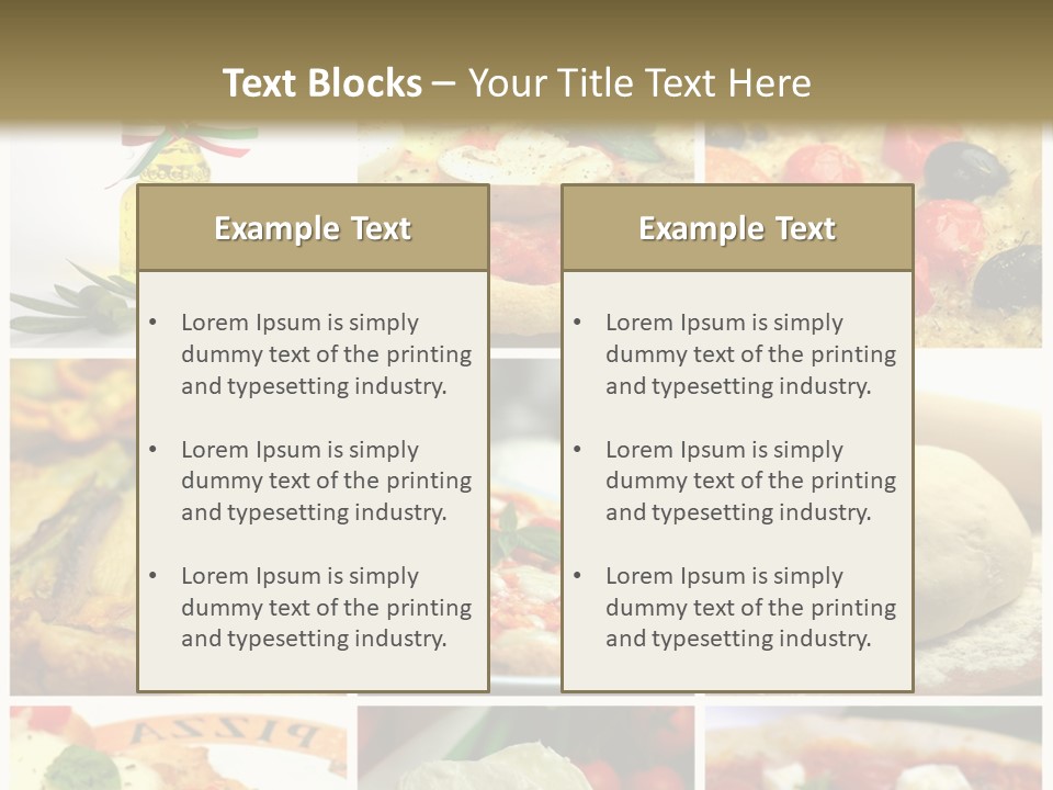 Close Closeup Ristorante PowerPoint Template